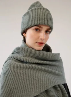 Gauhar naisten pipo, MERINO BEANIE AQUA Khaki
