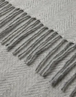 Gino Marcello huivi Heringbone Scarf, vaaleanharmaa