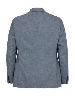 Gino marcello miesten bleiseri, LINEN LOOK BLAZER Sininen Kuosi