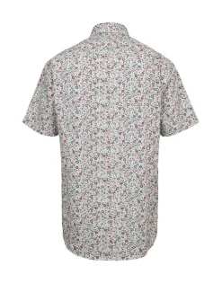 Gino marcello miesten kauluspaita, K 3112050 SS SHIRT Punainen Kuosi