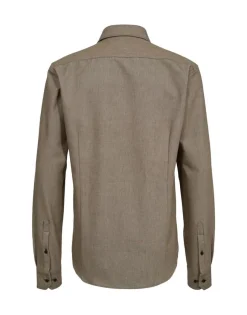 Gino marcello miesten kauluspaita, GINO MARCELLO SHIRT Keskiruskea