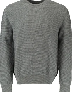 Gino marcello miesten neule, O-NECK MODERN FIT Tummanharmaa