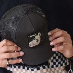 Goorin Bros lippis Lone Wolf Trucker, musta
