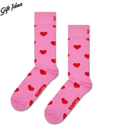 Happy Socks miesten sukat, HEART SOCK Pinkki Kuosi