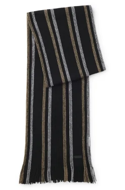 Hugo Boss huivi ALBAS ICONIC, raidallinen musta