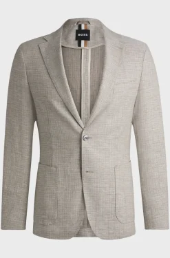 Hugo Boss miesten bleiseri, C-HANRY LINEN WOOL BLAZER Beige