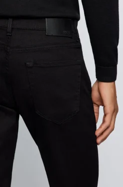 Hugo Boss miesten farkut MAINE 3 BLACK NOS CASHMERE TOUCH Musta