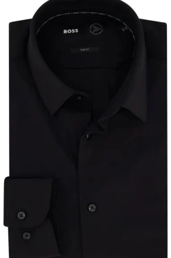 Hugo Boss Miesten Kauluspaita, P-HANK PERFORMANCE STRETCH KAULUSPAITA Musta