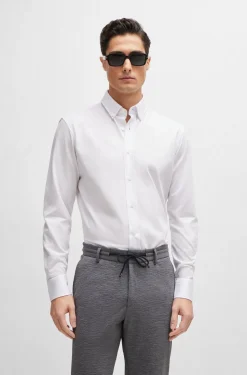 Hugo Boss Miesten Kauluspaita, P-JOE BD NOS REGULAR Valkoinen