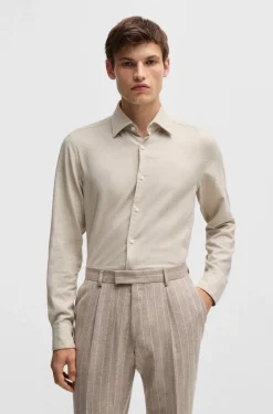 Hugo Boss Miesten Kauluspaita, C-HAL KENT CASUAL Vaalea Beige