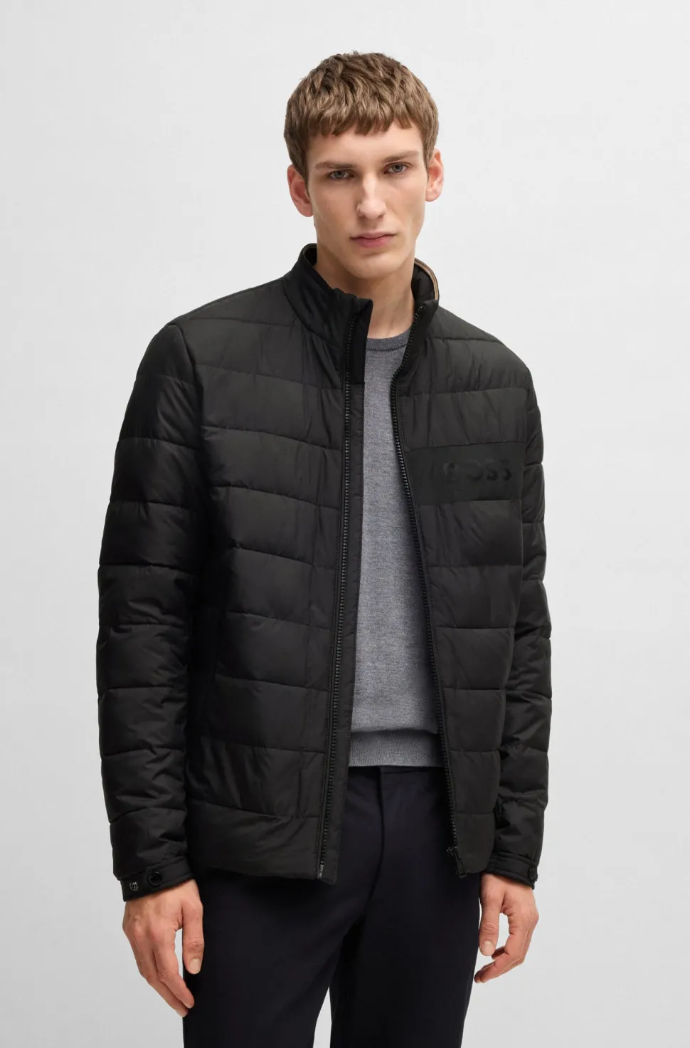 Hugo Boss miesten kevytvanutakki, H-CENITOS Musta