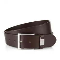 Hugo Boss MIesten Nahkavyö, Connio Tummanruskea