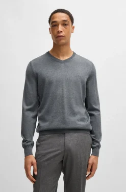 Hugo Boss miesten neule, BARAM-L V REG FIT Tummanharmaa