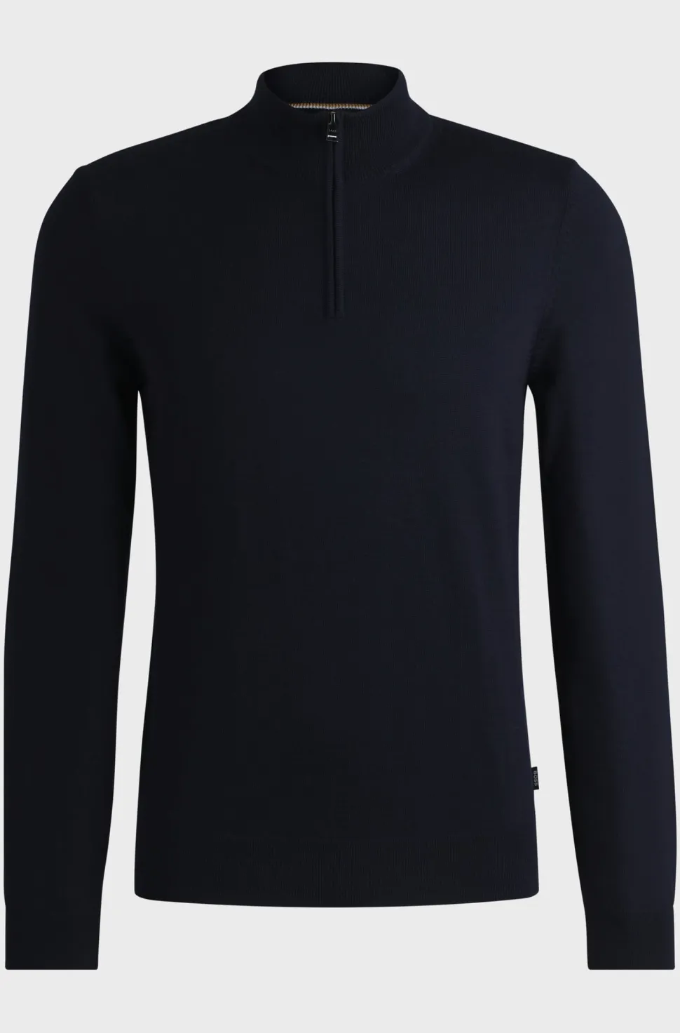 Hugo Boss Miesten Neulepusero, HALF ZIP MERINO Tummansininen