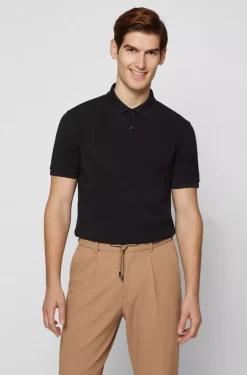 Hugo Boss Miesten Pikeepaita PALLAS REGULAR FIT Musta