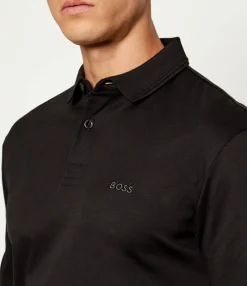 Hugo Boss miesten pitkähihainen polokauluspaita PIROL, musta