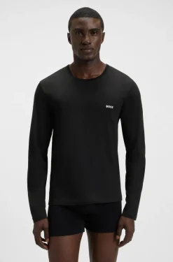 Hugo Boss miesten pitkähihainen paita, SHIRT RN CLASSIC Musta