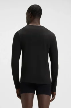 Hugo Boss miesten pitkähihainen paita, SHIRT RN CLASSIC Musta