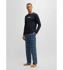 Hugo Boss miesten pyjama, K EASY LONG SET Tummansininen