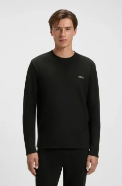 Hugo Boss miesten pyjamapaita WAFFLE LS SHIRT NOS, musta