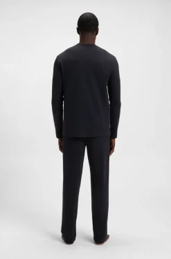 Hugo Boss miesten pyjamapaita WAFFLE LS SHIRT NOS, tummansininen