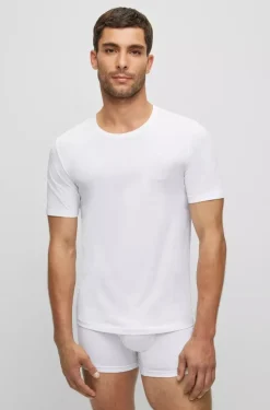 Hugo Boss Miesten T-Paita T Shirt Rn Valkoinen