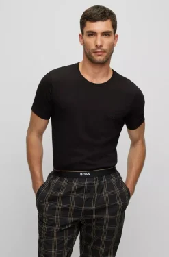 Hugo Boss Miesten T-Paita T Shirt Rn Musta