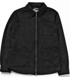 Human Scales miesten paitatakki, RICKARD VEGAN SUEDE OVERSHIRT Musta