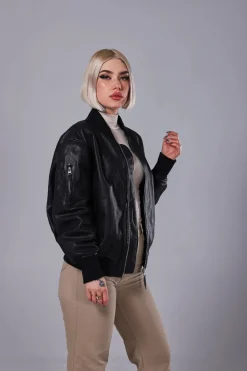 Human Scales Naisten Nahkatakki, CELINA NAHKATAKKI Musta