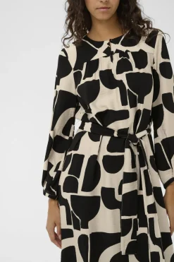 Inwear mekko LYNNIW Belted Dress, musta kuosillinen