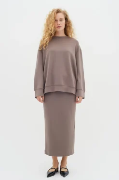 Inwear Naisten Hame, AIDA SKIRT Sandy Grey
