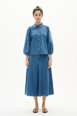 Inwear naisten housut, BALLARIZIW CULOTTE Blue Denim