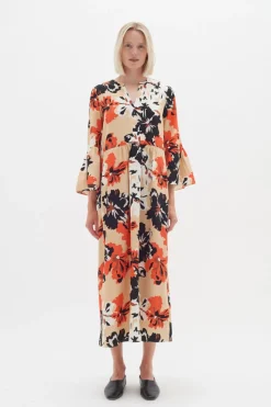 Inwear Naisten Mekko, HANNI LONG DRESS Oranssi Kuosi