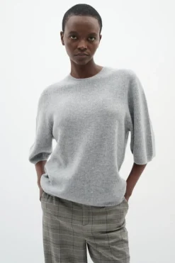 Inwear naisten neule, GAROIW MONIKA OVERSIZE TSHIRT Granite Melange