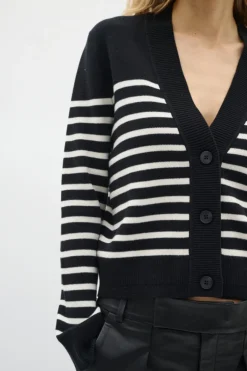 Inwear naisten neuletakki, WALLISIW CARDIGAN Black Stripe