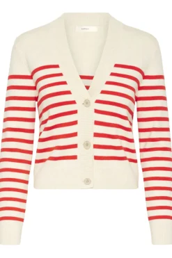 Inwear naisten neuletakki, WALLISIW CARDIGAN Red Stripe
