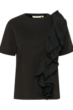 Inwear naisten paita, AYANAIW FLOUNCE TSHIRT Black