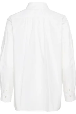 Inwear naisten paitapusero, VALLEYIW FRILL SHIRT Pure White