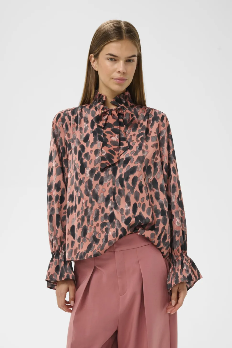 Inwear naisten paitapusero GRACIEIW PRINTED BLOUSE, Rose Painted Dot