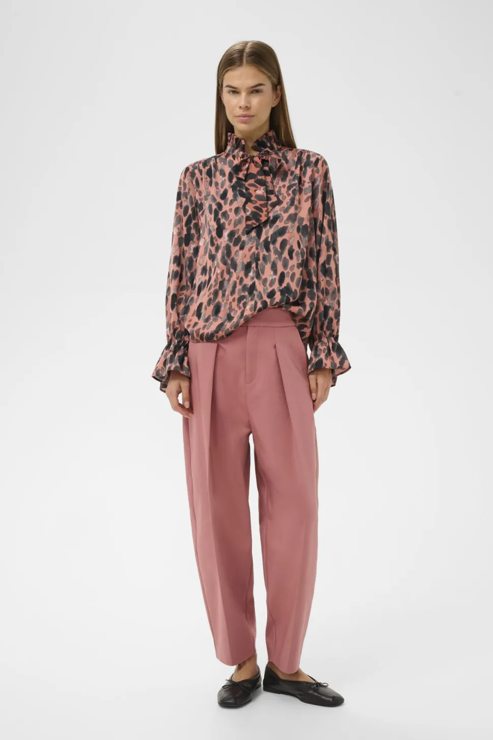 Inwear naisten paitapusero GRACIEIW PRINTED BLOUSE, Rose Painted Dot