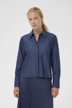 Inwear naisten paitapusero CHERRIEIW SHIRT, Dark Denim
