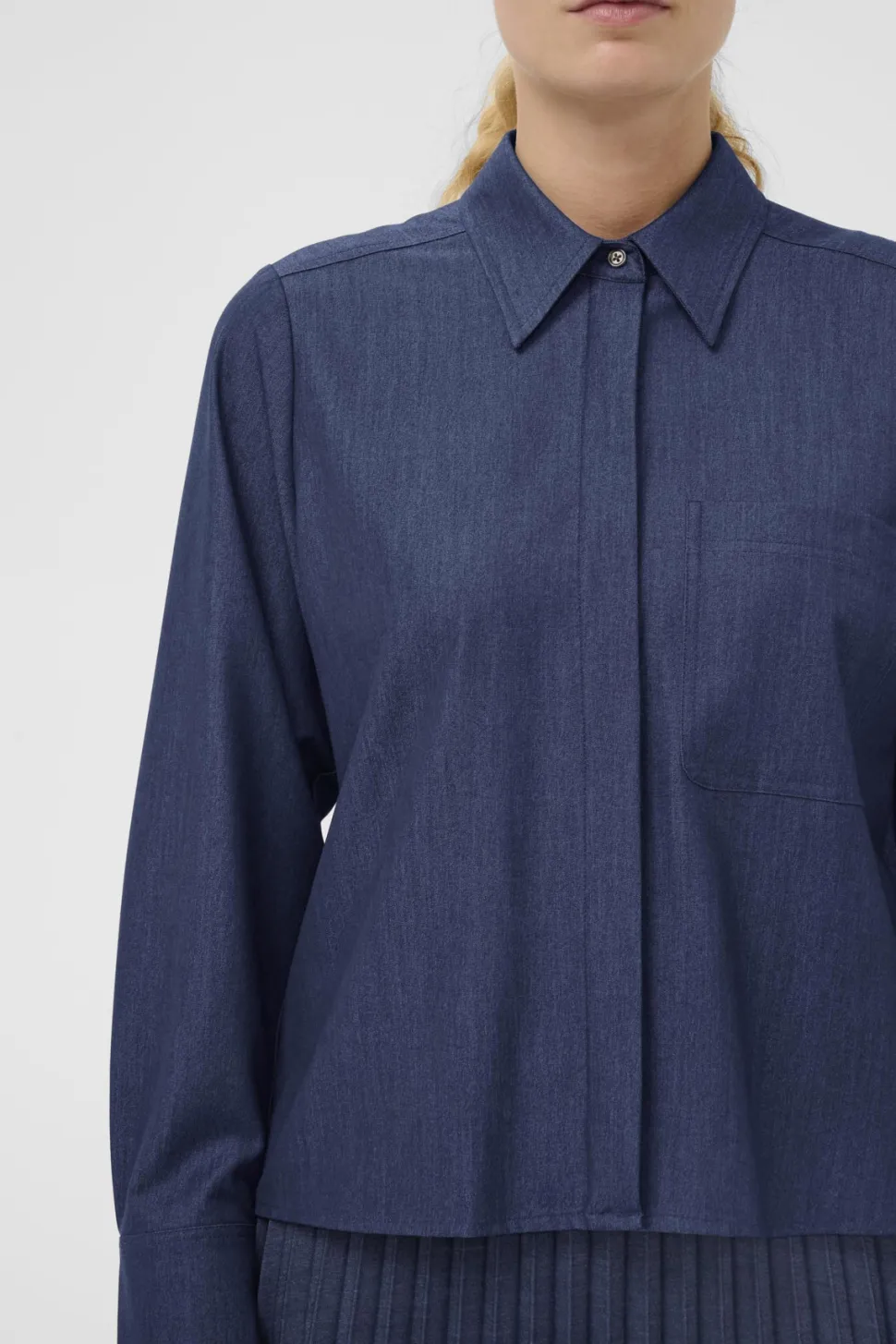 Inwear naisten paitapusero CHERRIEIW SHIRT, Dark Denim