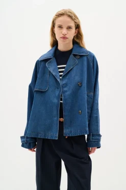 Inwear naisten takki, MABLEIW MINONA SHORT COAT Dark Blue Denim