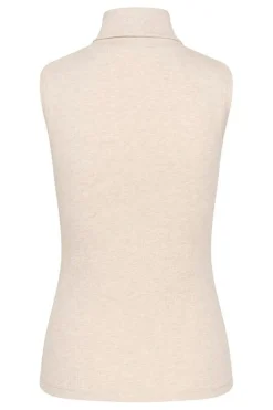 Inwear Naisten Toppi, DAGNAIW MELANGE ROLLNECK TOP Ecru