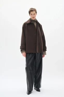 Inwear naisten villakangastakki THORAIW MINONA COAT, Chocolate Brown