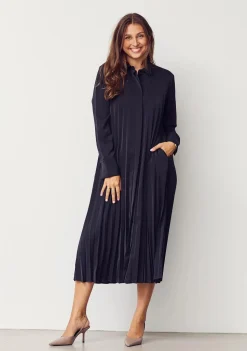 Isay naisten mekko FRIDA PLEAT DRESS, musta