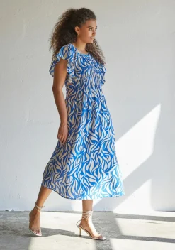 Isay naisten mekko, HARLEE DRESS Sininen Kuosi