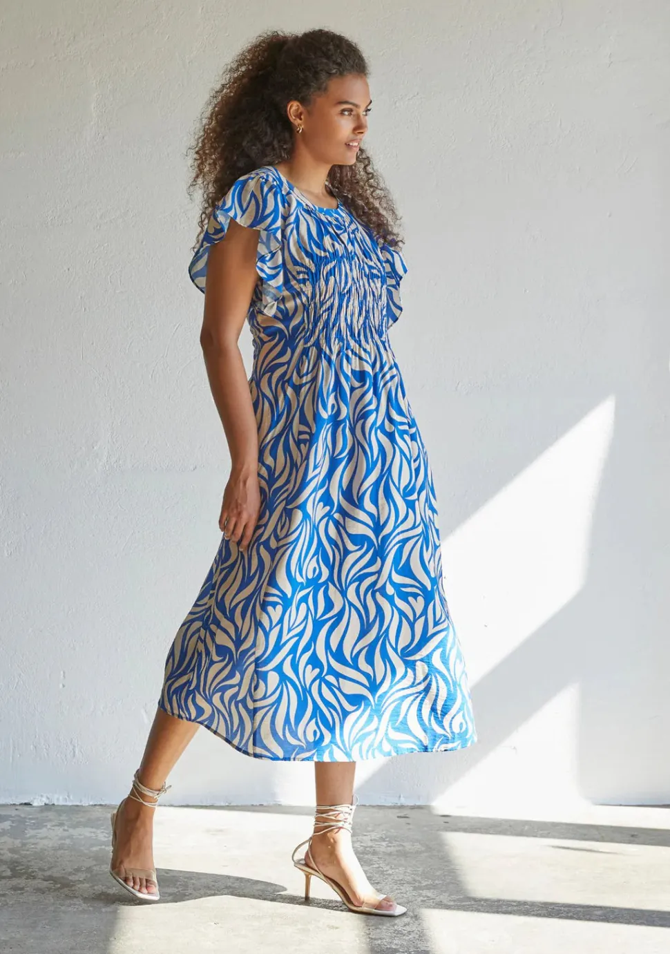 Isay naisten mekko, HARLEE DRESS Sininen Kuosi