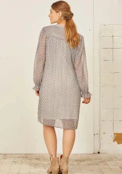 Isay, Naisten Mekko, THEA PLEAT DRESS Sininen Kuosi