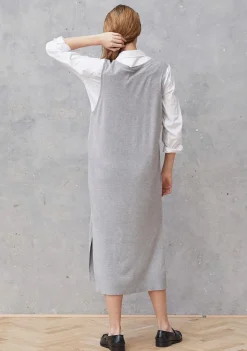 Isay Naisten Neulemekko, RUBI LONG WAISTCOAT Vaaleanharmaa